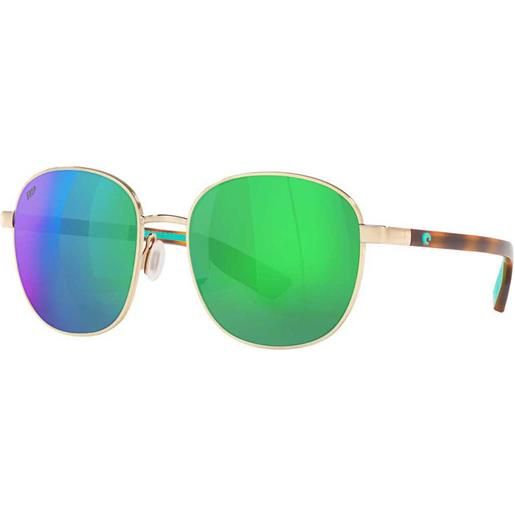 Costa egret mirrored polarized sunglasses oro green mirror 580p/cat2 uomo