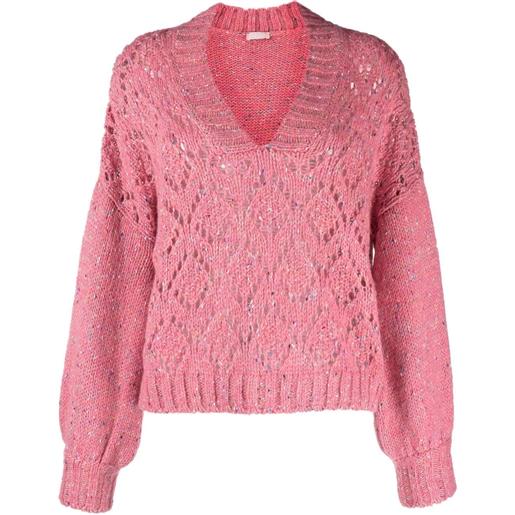 LIU JO maglione con scollo a v - rosa
