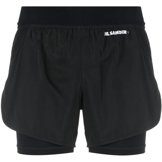 Jil Sander shorts con stampa - nero