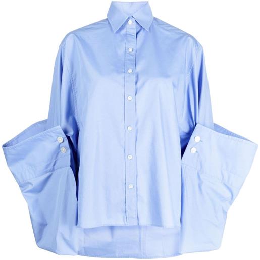 Kolor camicia con maniche a palloncino - blu