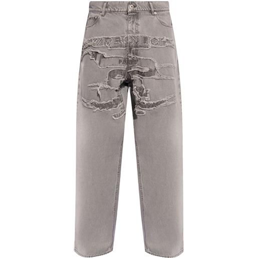 Y/Project jeans con applicazione - grigio