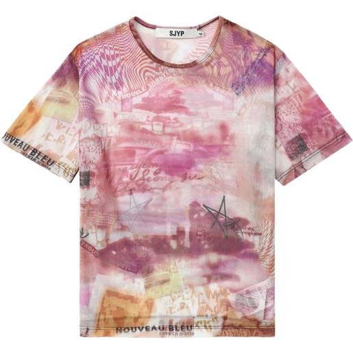 SJYP t-shirt con stampa - rosa