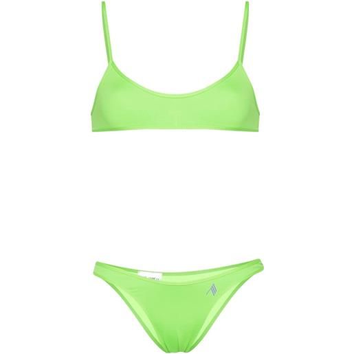 The Attico bikini con logo gommato - verde