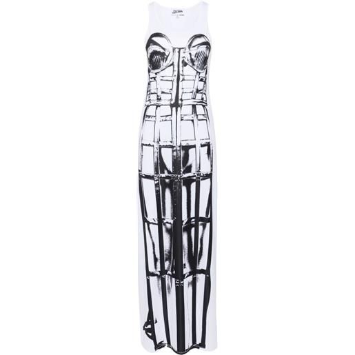 Jean Paul Gaultier the cage long dress - bianco
