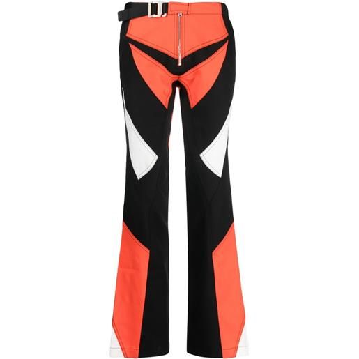Dion Lee pantaloni moto panel - arancione