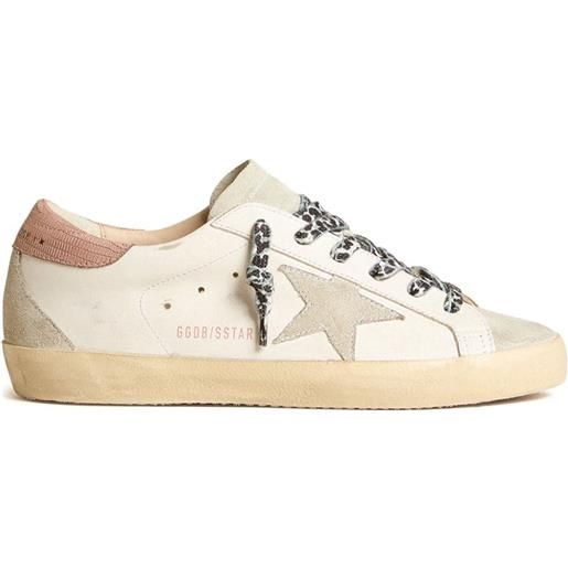 Golden Goose super star panelled leather sneakers - bianco