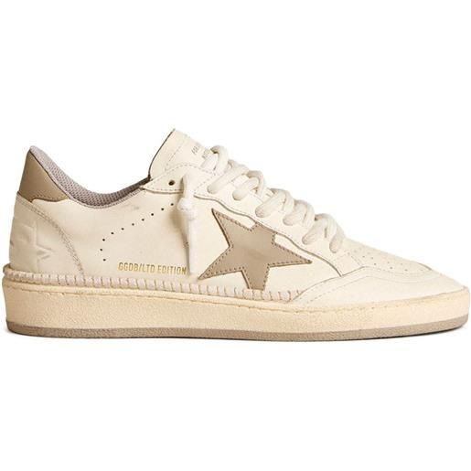 Golden Goose ball-star low-top leather sneakers - bianco