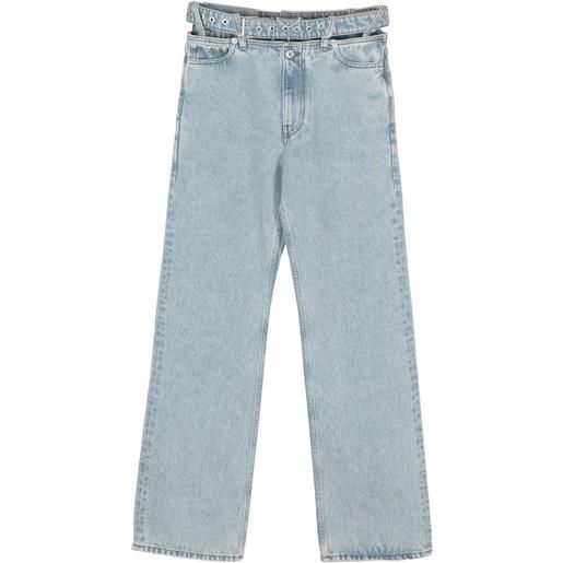 Y/Project jeans a gamba ampia con cintura - blu