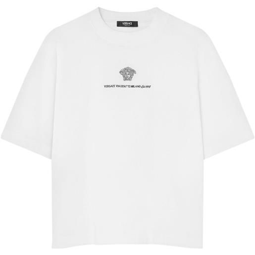 Versace medusa cotton t-shirt - bianco