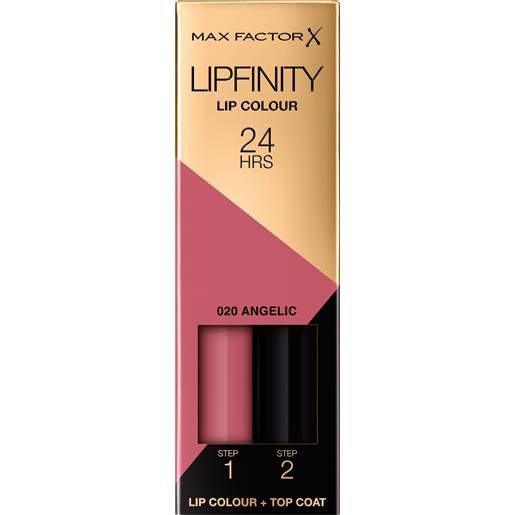 Max Factor - lipfinity lip colour - rossetto lunga durata e gloss idratante con applicazione bifase 140 charming