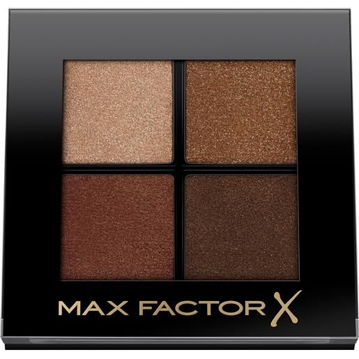 Max Factor colour x-pert soft touch palette, 4 ombretti dal colore intenso, altamente sfumabili, 004 veiled bronze