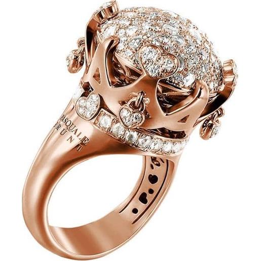 PASQUALE BRUNI anello corona sissi in oro rosso con diamanti