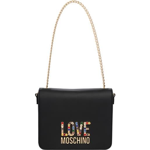 Love Moschino borsa a spalla rhinestone logo