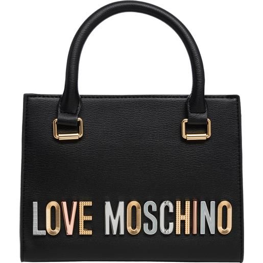 Love Moschino borsa a mano rhinestone logo