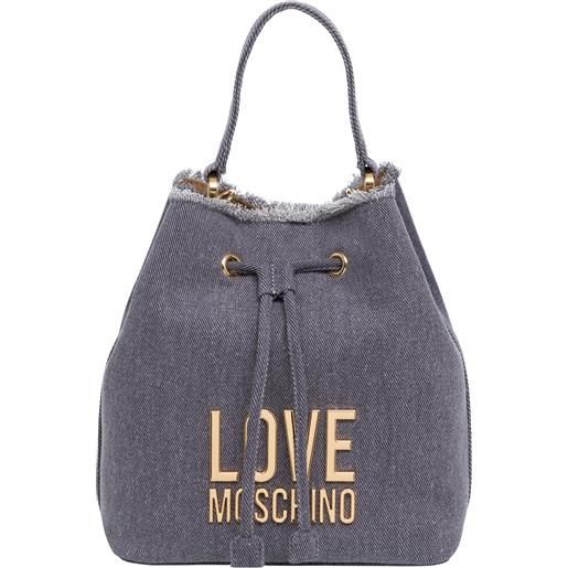 Love Moschino borsa secchiello metal logo