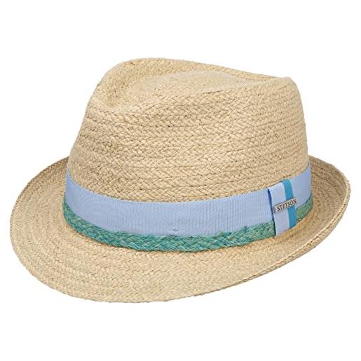 Stetson cappello di paglia vantella trilby donna/uomo - da sole estivo cappelli spiaggia con nastro in grosgrain primavera/estate - l (58-59 cm) natura