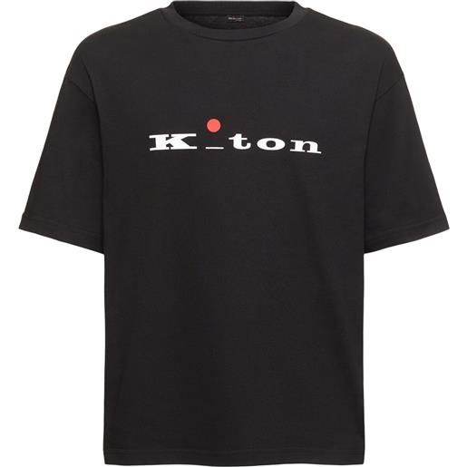 KITON t-shirt in cotone con logo
