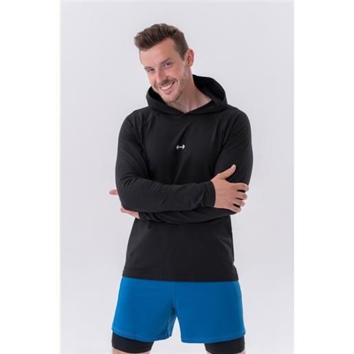 Nebbia long-sleeve t-shirt with a hoodie