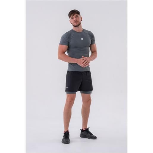 Nebbia double-layer shorts with smart pockets