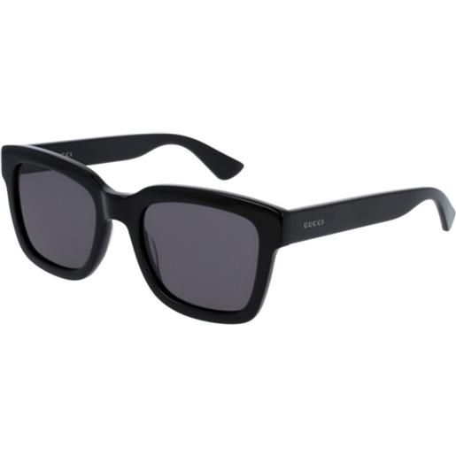 Gucci occhiali da sole Gucci gg0001sn 001 001-black-black-smoke 52 21