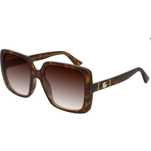 Gucci occhiali da sole Gucci gg0632s 002 002-havana-havana-brown 56 20