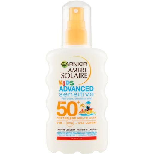 Garnier ambre solaire crema protezione solare advanced sensitive kids spf 50+ 200 ml - -