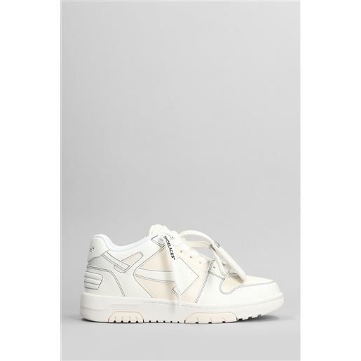 Off White sneakers out of office in pelle beige