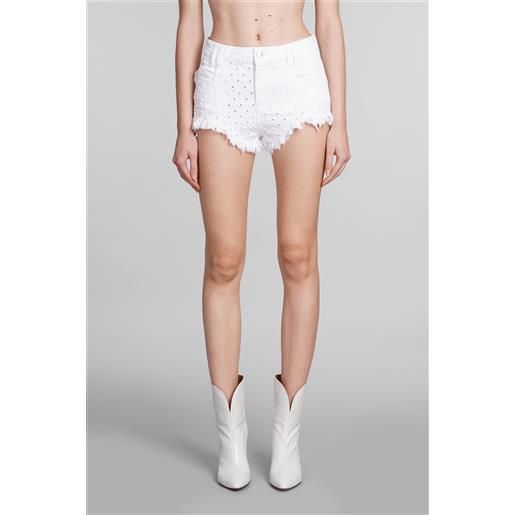 Isabel Marant shorts aneida in cotone bianco