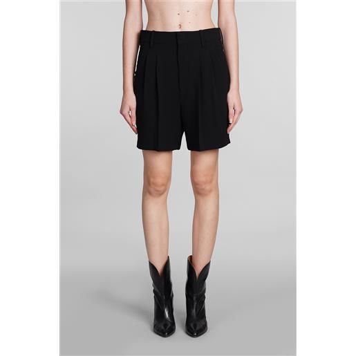 Isabel Marant shorts elna in triacetato nero