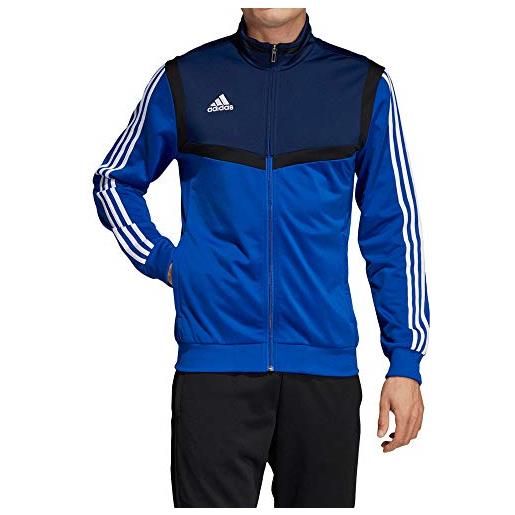 adidas tiro19 polyester tr top, giacca sportiva uomo, blu (bold blue/white), s