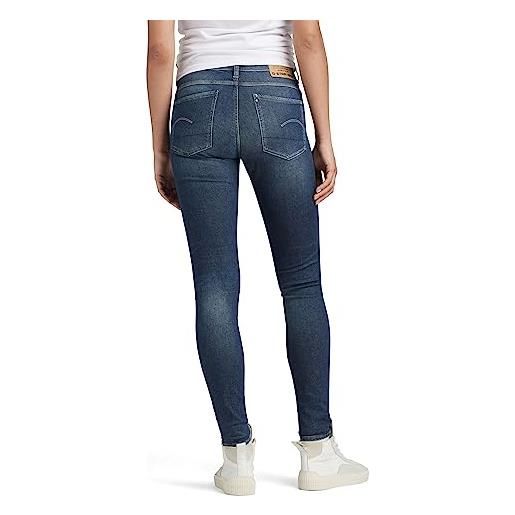 G-STAR RAW lhana skinny jeans donna, grigio (faded apollo grey d19079-d535-g350), 26w / 32l