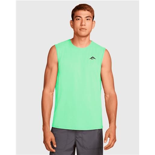 Nike trail solar chase t-shirt smanicata dri-fit verde uomo