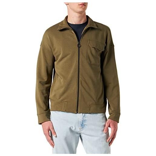 Sisley giacca 3bmrs5008 maglia di tuta, verde militare 22 anni, xl uomo