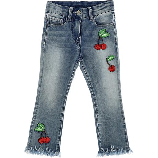 Monnalisa jeans sfrangiato con paillettes
