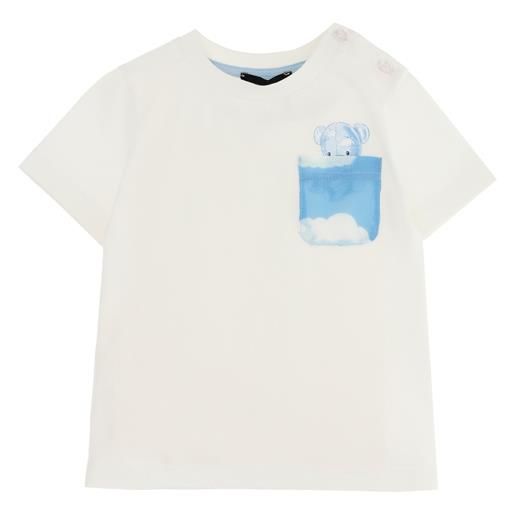 Monnalisa t-shirt cotone con taschino e orsetto