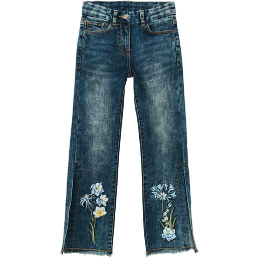 Monnalisa jeans ricamo fiori