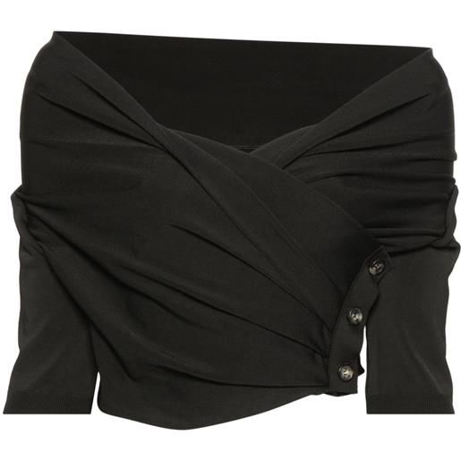 Philosophy Di Lorenzo Serafini top crop con spalle scoperte - nero