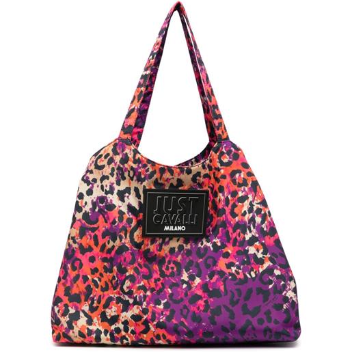 Just Cavalli leopard-print tote bag - rosso