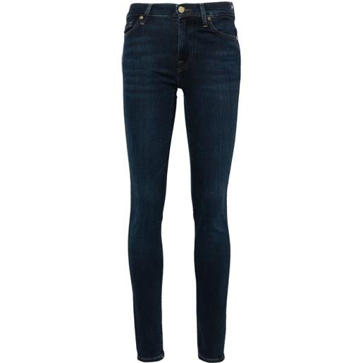 7 For All Mankind jeans skinny hw a vita alta - blu