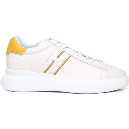 Hogan scarpe con logo bianco giallo