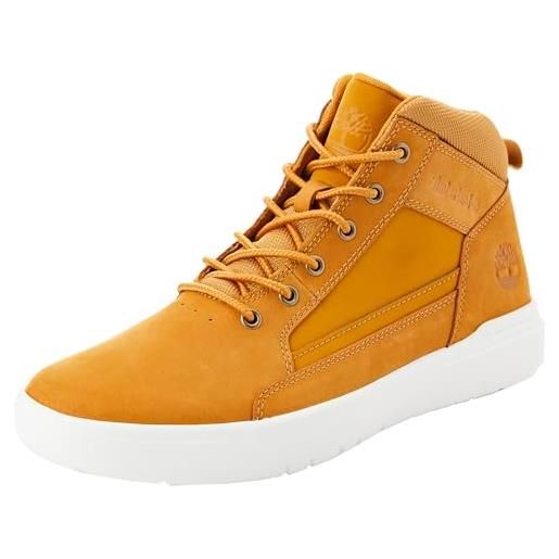 Timberland allston mid sneaker, scarpe da ginnastica uomo, giallo (nabuk grano), 44 eu