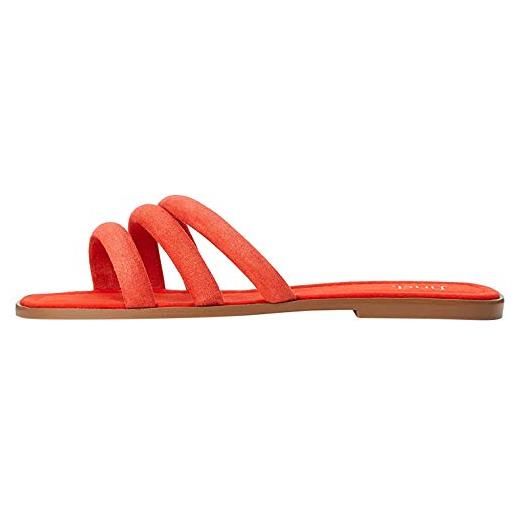 FIND tubular strappy - sandali punta aperta donna, rosso (red red), 36 eu