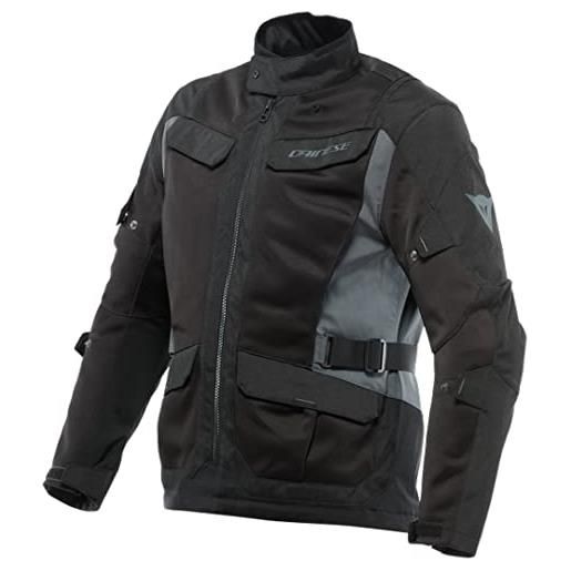 Dainese - desert tex jacket, giacca moto estiva, tessuto tecnico leggero, protezioni su spalle e gomiti, giacca moto da uomo, nero/nero/ebano, 60