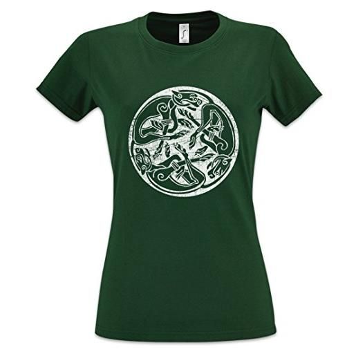 Urban Backwoods celtic dogs women donna t-shirt verde taglia s