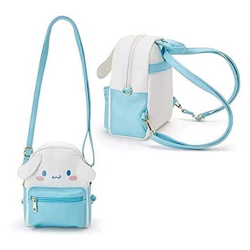 Asweeting kawaii cosplay anime stuffed plush bag cartoon anime backpack, cute lolita jk plush figure backpack school handbag, cute girl bag my melody, girl gift backpack (blue)