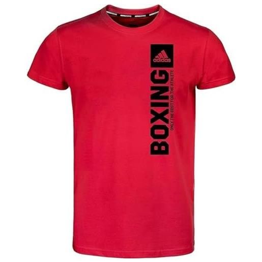 adidas community vertical t-shirt boxing, vivid red. Black, 164 unisex-bambini