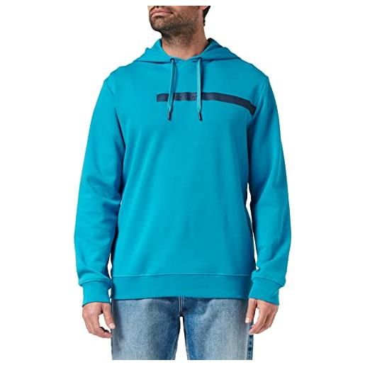 Armani Exchange hoodie extendend logo back/front felpa con cappuccio, bianco, l uomo