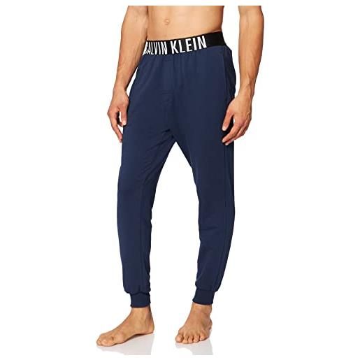 Calvin Klein jogger pantaloni sportivi, blue shadow w/white, xl uomo