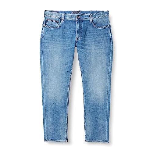 Tommy Hilfiger tapered houston pstr mw0mw29604 pantaloni di jeans, blu (flint blue), 31w / 30l uomo