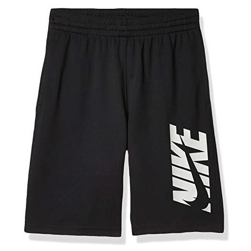 Nike b nk hbr short pantaloncini sportivi, bambino, black/lt smoke grey, xs